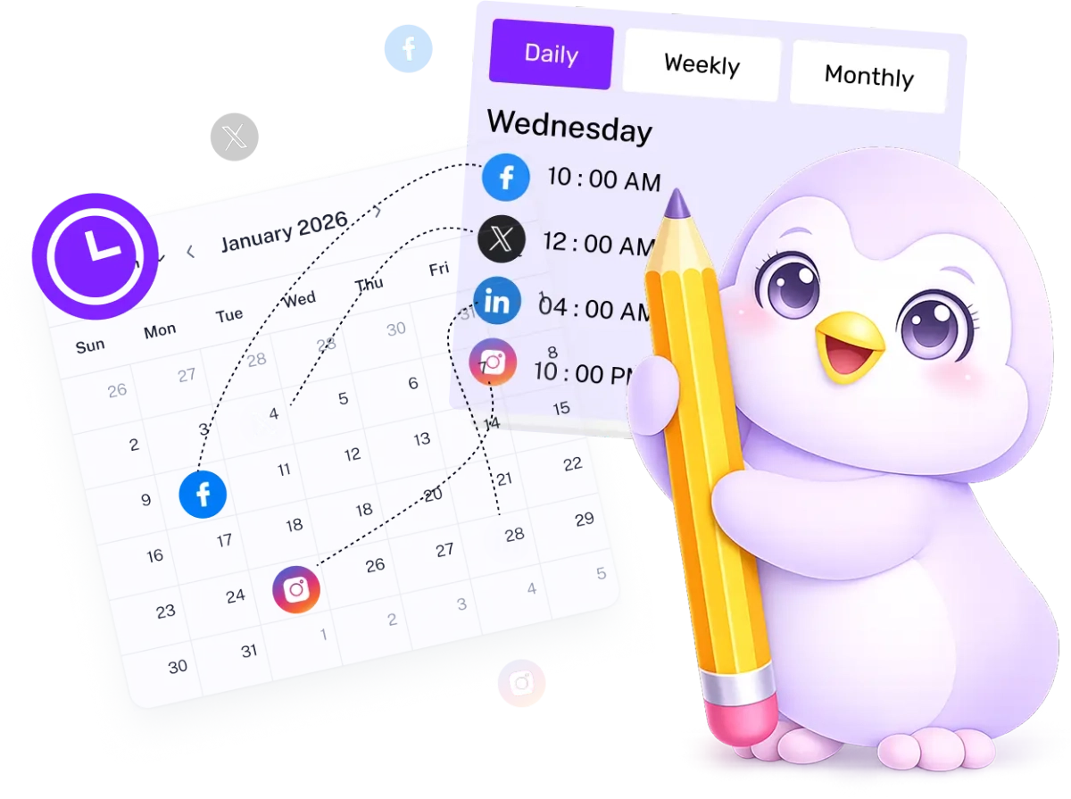 AutopubliX AI content creation interface with social media posts and Publi AutopubliX AI content creation interface with social media posts and Publi