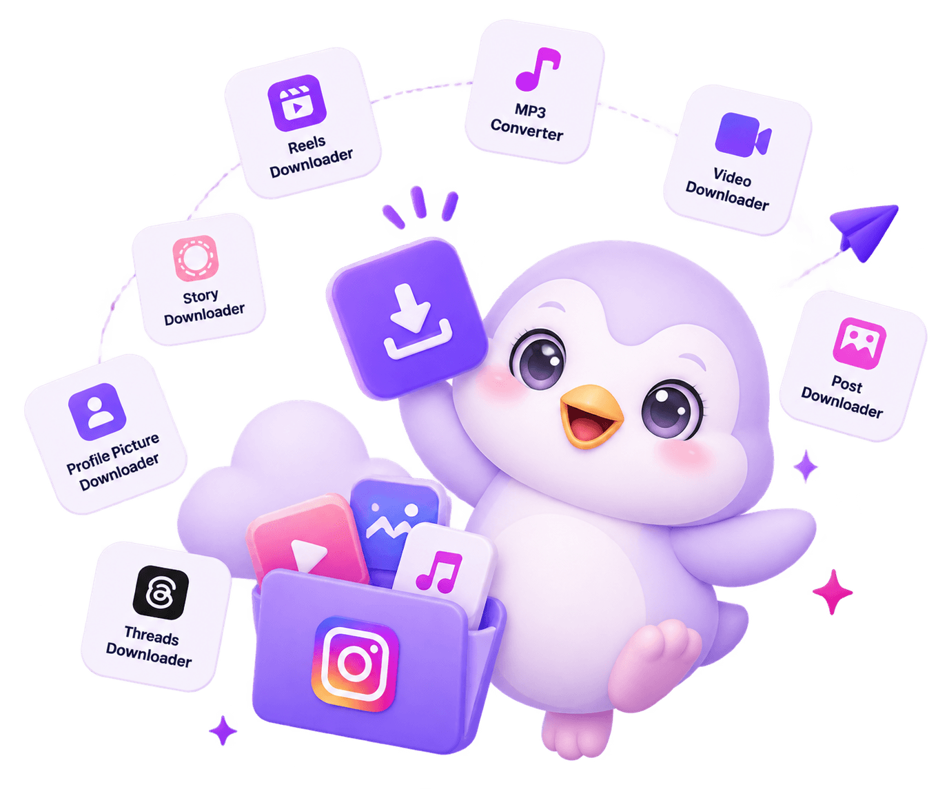 AutoPubliX free tools — download Reels, videos, posts, profile pictures, and more